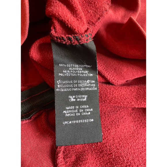 Marvel Deadpool unisex full zip hoodie sweatshirt size medium red DEADPOOL sleev - Picture 11 of 13